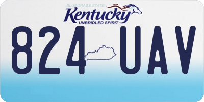 KY license plate 824UAV