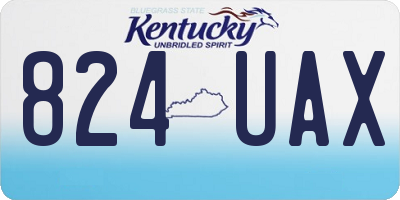 KY license plate 824UAX