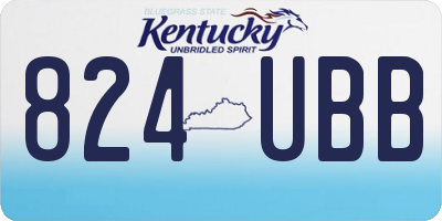 KY license plate 824UBB