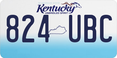 KY license plate 824UBC