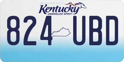 KY license plate 824UBD