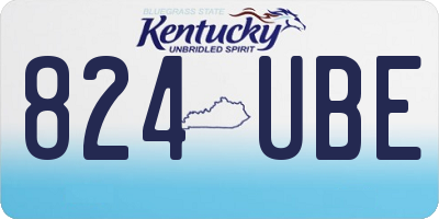 KY license plate 824UBE