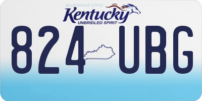 KY license plate 824UBG