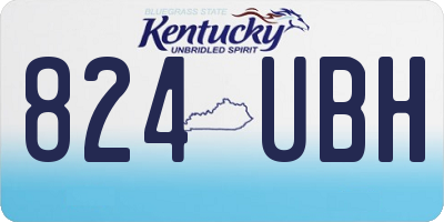 KY license plate 824UBH