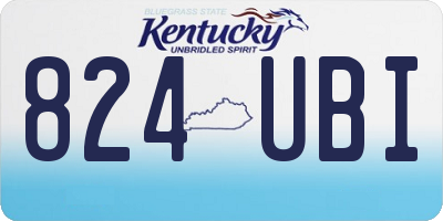 KY license plate 824UBI