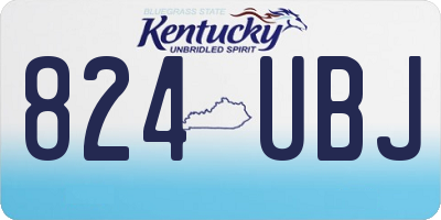 KY license plate 824UBJ