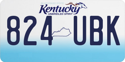 KY license plate 824UBK