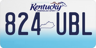 KY license plate 824UBL