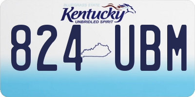 KY license plate 824UBM