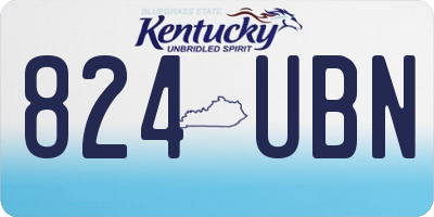 KY license plate 824UBN
