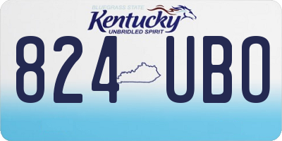 KY license plate 824UBO