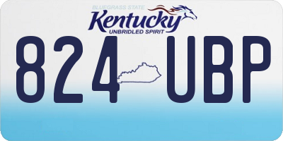 KY license plate 824UBP