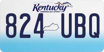 KY license plate 824UBQ