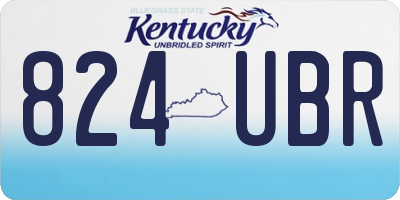 KY license plate 824UBR
