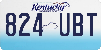 KY license plate 824UBT