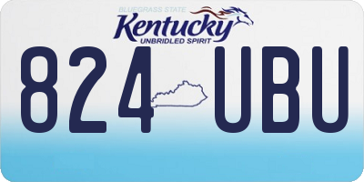 KY license plate 824UBU