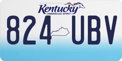 KY license plate 824UBV
