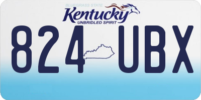 KY license plate 824UBX