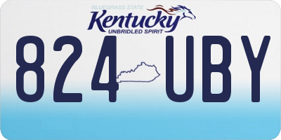KY license plate 824UBY