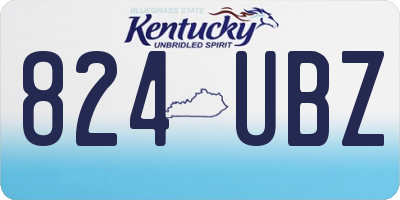 KY license plate 824UBZ