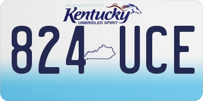 KY license plate 824UCE