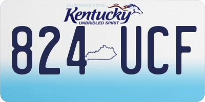 KY license plate 824UCF