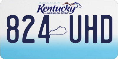 KY license plate 824UHD