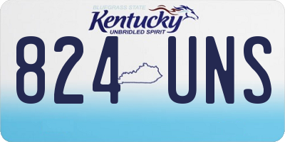 KY license plate 824UNS