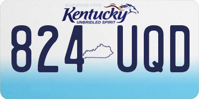 KY license plate 824UQD