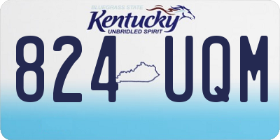 KY license plate 824UQM