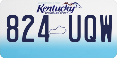 KY license plate 824UQW