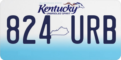 KY license plate 824URB