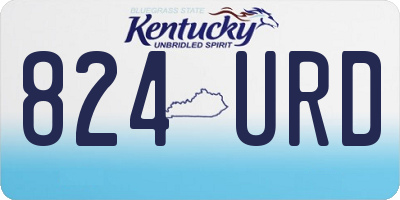 KY license plate 824URD