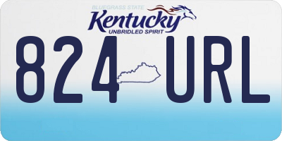 KY license plate 824URL