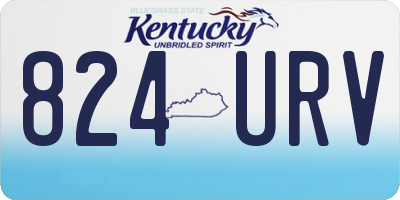 KY license plate 824URV
