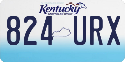 KY license plate 824URX