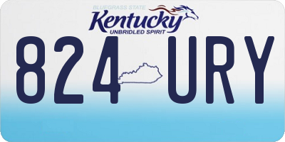 KY license plate 824URY
