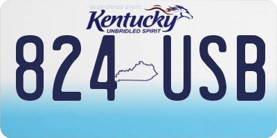 KY license plate 824USB