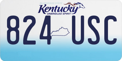 KY license plate 824USC