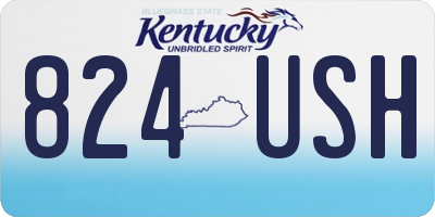 KY license plate 824USH
