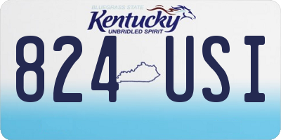 KY license plate 824USI