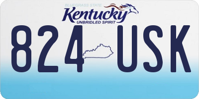 KY license plate 824USK