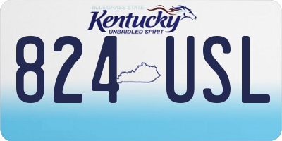 KY license plate 824USL