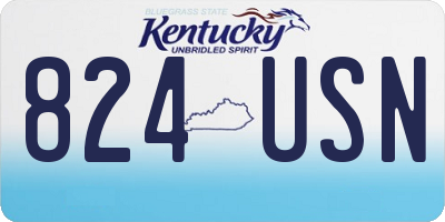 KY license plate 824USN