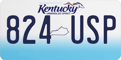KY license plate 824USP