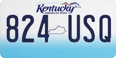 KY license plate 824USQ
