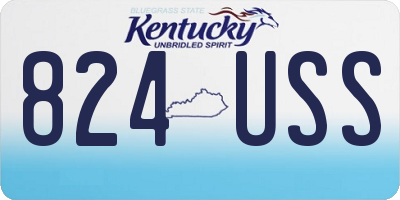 KY license plate 824USS