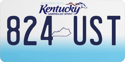 KY license plate 824UST