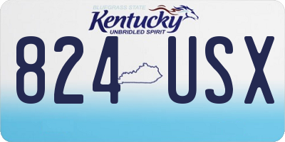 KY license plate 824USX