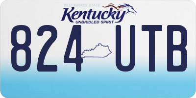 KY license plate 824UTB